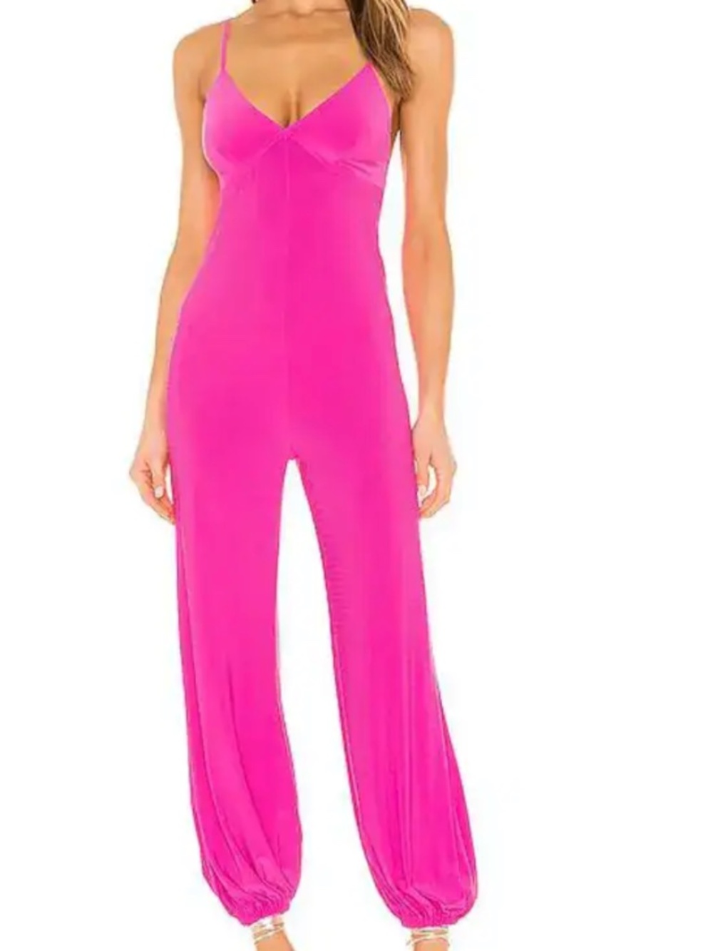 Norma Kamali Slip Jog Jumpsuit XXS | Barbie Pink